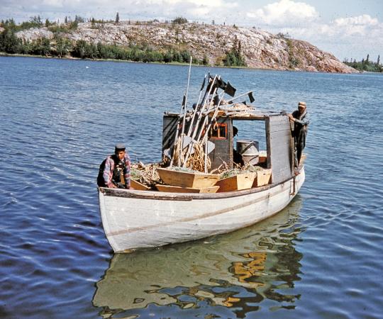 Fishermen on Great Slave Lake.