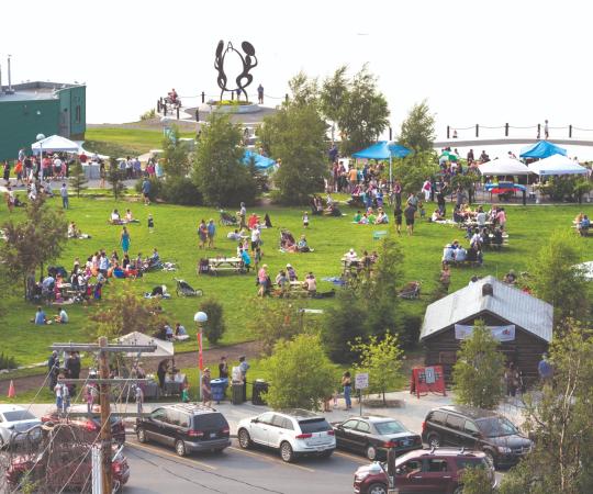 Yellowknife Farmers' Market at the Somba K'e Civic Plaza. 