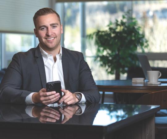 Ben Perreira at his desk