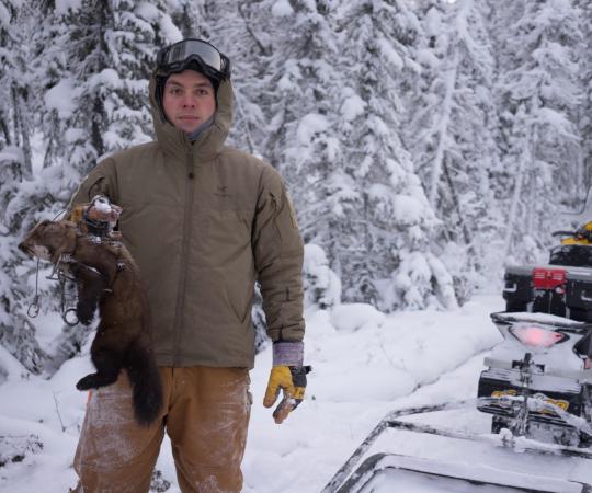 Devon Allooloo out near the trapline.