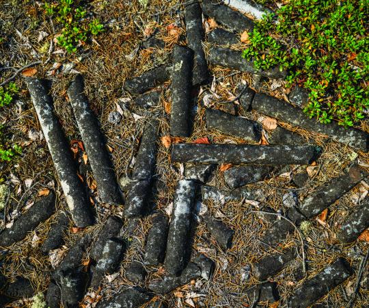 Pegmatite drill core at li-ft’s Yellowknife project.