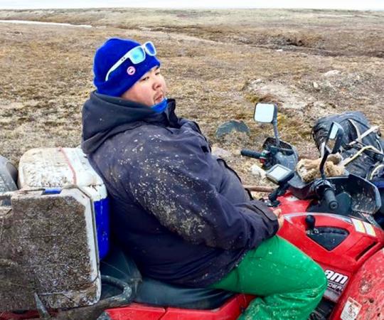 I get paid to do this? Angulalik Pedersen heading out on the land on his ATV. Photo courtesy Angulalik Pedersen