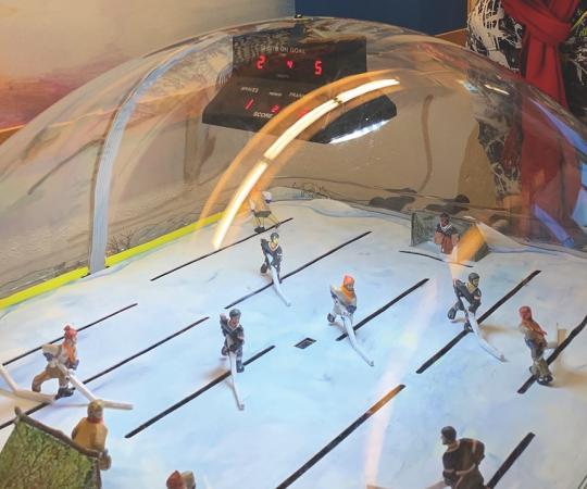 The Prince of Wales Northern Heritage Centre's table hockey game tells one origin story.