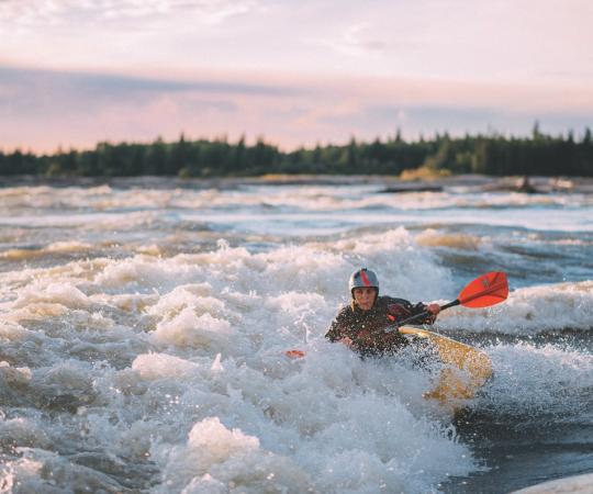 Raging the rapids in Fort Smith.