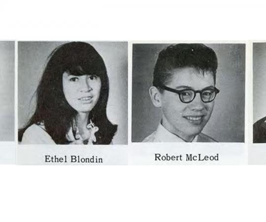 Grandin College yearbook photos from 1967