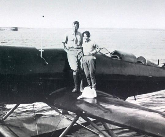 The world’s most famous pilot flies into the North. Photo - Library and Archives Canada