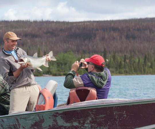 On the waters outside of Plummer's Lodge on Great Slave Lake. Hannah Eden/Up Here