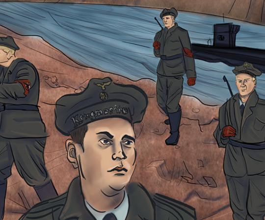 LEBENSRAUM: The first-ever Nazi landing in North America took place after a U-boat surfaced off Labrador’s Arctic coast near the end of the Second World War. The Germans set up a secret weather station that went undetected for 30 years. Artwork by Greg Hill