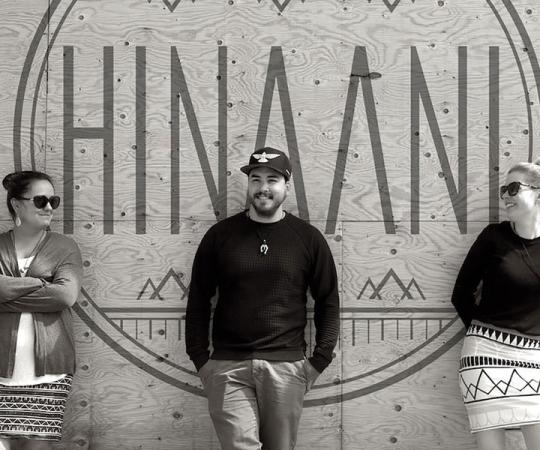 From left, Paula Ikuutaq Rumbolt, Keenan “Nooks” Lindell and Emma Kreuger. Courtesy Hinaani Design