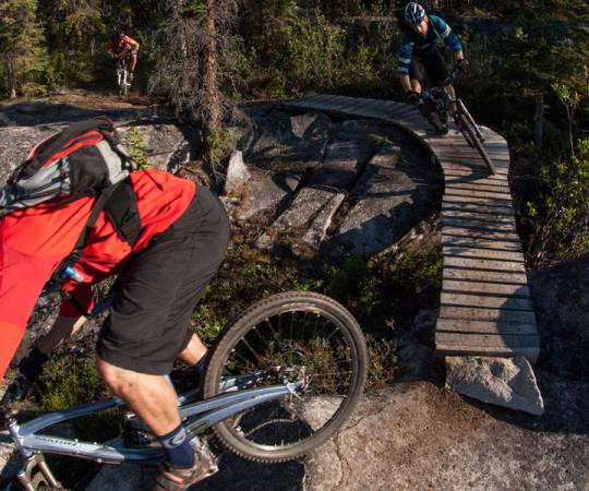 Montana Mountain is home to more than 65 kilometres of world-class mountain bike trail. Photo by Derek Crowe