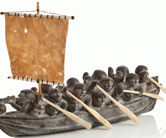 Joe Talirunili, Migration Boat, 1965-66 It's yours for a boat load of cash: $153,400. Photo courtesy Walkers Inuit Art