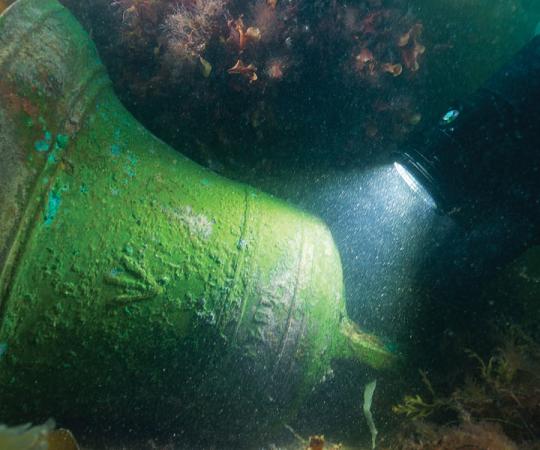 The bell of HMS Erebus. Photo courtesy Thierry Boyer/Parks Canada