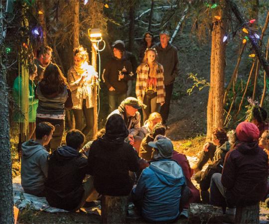 All the forest is a stage at Brian Fidler’s Theatre in the Bush. Photo by Gary Bremner