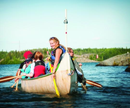 NARWAL owner Cathy Allooloo steers a Voyageur canoe. NARWAL ADVENTURE TRAINING & TOURS/PICTURE THIS PRODUCTIONS