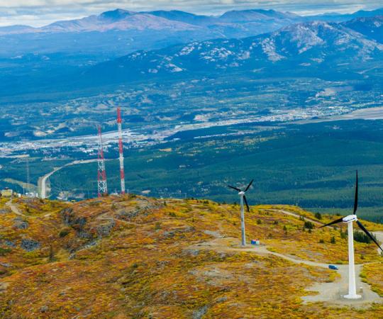 Take the scenic drive up Haeckel Hill. Photo courtesy of Cathie Archbould/Yukon Energy