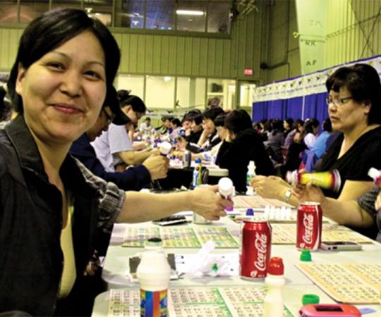 Bingo in Pang: Pack your dauber and tune in to radio bingo. Photo courtesy of Sarah on the Road. 