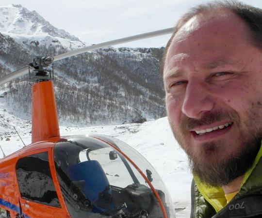 Sergey Ananov's chopper crashed. And then his real troubles began. Photo courtesy of FAI - World Air Sports.