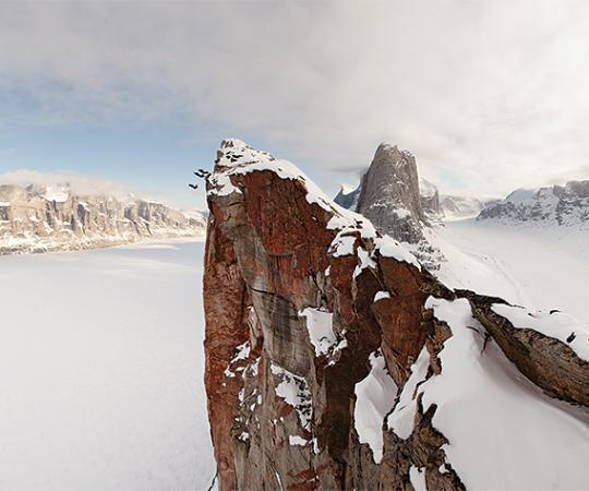 Base Jumping off Mount Asgard, Baffin Island