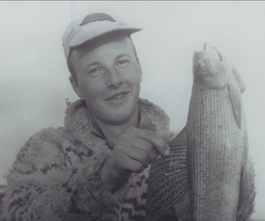 Chummy Plummer on Great Slave Lake at age 14. COURTESY PLUMMER'S ARCTIC LODGES