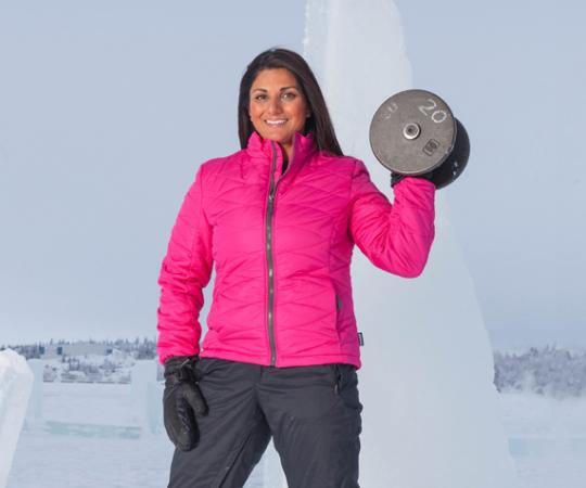 Kam Hogan, Yellowknife Racquet Club fitness instructor. Photos by Hannah Eden/Up Here