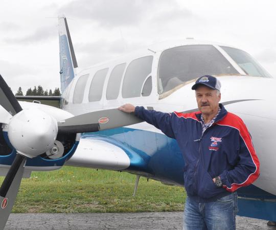 Simpson Air’s Ted Grant is the Deh Cho’s biggest booster. Photo by Samia Madwar